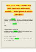 LEGL 2700 Test 1 Epstein UGA Exam &vert; Questions and Correct Answers &vert; Latest Update 2024&sol;2025 &vert; 100&percnt; PASS