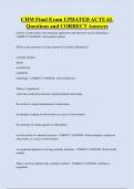 CHM Final Exam UPDATED ACTUAL  Questions and CORRECT Answers