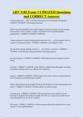 ADV 318J Bundled Exam Questions and CORRECT Answers