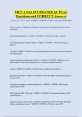 MCN 2 SAS 23 UPDATED ACTUAL  Questions and CORRECT Answers