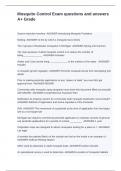 Mosquito Control Exam questions and answers A&plus; Grade