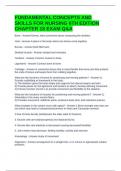FUNDAMENTAL CONCEPTS AND SKILLS FOR NURSING 6TH EDITION CHAPTER 18 EXAM Q&A