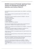 MDARD Commercial Pesticide Applicator Exam&colon; Aquatic Pest Management &lpar;Category 5&rpar; Questions and Answers Rated A&plus;