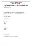 B747-400 Hydraulic System Exam Questions and Answers 