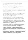 AP CSP EXAM QUESTIONS WITH COMPLETE SOLUTIONS