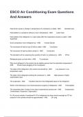 ESCO Air Conditioning Exam Questions And Answers