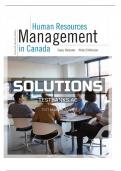 Test Bank for Canadian Human Resource Management 13th Edition By Hermann Schwind&comma; Krista Uggerslev&comma; Terry Wagar&comma; Neil Fassina &vert;&vert;Complete A&plus; Guide