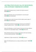 AST PRACTICE EXAM 1 for CST QUESTIONS AND ANSWERS VERIFIED BY EXPERT