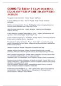 CCHMC TCI Edition 7 EXAM 2024 REAL EXAM ANSWERS &lpar;VERIFIED ANSWERS&rpar; AGRADE
