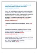 PROPHECY HEALTH MEDICAL SURGICAL RN A EXAM LATEST  20242025 TEST BANK 70 QUESTIONS AND CORRECT  ANSWERS&vert;ALREADY GRADED A&plus;