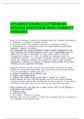 CFA MOCK EXAM &lpar;A&rpar; AFTERNOON SESSION QUESTIONS WITH CORRECT ANSWERS
