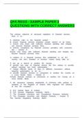 QFA REGS - SAMPLE PAPER 3 QUESTIONS WITH CORRECT ANSWERS