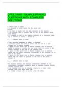 QFA LOANS - SAMPLE PAPER 2 QUESTIONS WITH COMPLETE SOLUTIONS