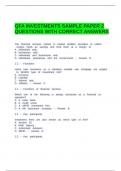 QFA INVESTMENTS SAMPLE PAPER 2 QUESTIONS WITH CORRECT ANSWERS
