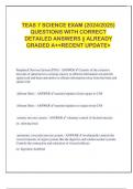 TEAS 7 SCIENCE EXAM &lpar;2024&sol;2025&rpar;  QUESTIONS WITH CORRECT  DETAILED ANSWERS &vert;&vert; ALREADY  GRADED A&plus;<RECENT UPDATE> 