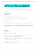 CHAPTER 06 RESEARCH AS A BASIS FOR PRACTICE TEST BANK QUIZ & ANSWERS &period;