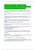 PHAR 100 Module 1 REAL EXAM QUESTIONS AND CORRECT ANSWERS &lpar;VERIFIED ANSWERS&rpar;&vert;AGRADE