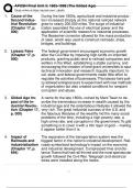 APUSH Final Unit 5 - 1865-1898 &lpar;The Gilded Age&rpar; NEWEST ACTUAL EXAM COMPLETE QUESTIONS AND CORRECT DETAILED ANSWERS &vert; GRADED A&plus;