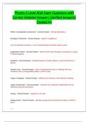 Physics A Level AQA Exam Questions with  Correct Detailed Answers &lpar;Verified Answers&rpar;  Graded A&plus; 
