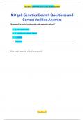 NU 318 Genetics Exam II Questions and  Correct Verified Answers