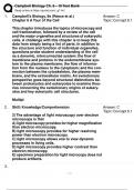 Campbell Biology Ch&period; 6 - 10 Test Bank ACTUAL QUESTIONS AND CORRECT ANSWERS 100&percnt; GRADE A&plus;