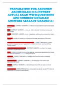 PREPARATION FOR ABDOMEN ARDMS EXAM 2024 NEWEST ACTUAL EXAM WITH QUESTIONS AND CORRECT DETAILED ANSWERS ALREADY GRADED A&plus; 