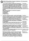 WGU C723 Quantitative Analysis For Business - Pre Assessment Exam &lpar;Latest &rpar; New Full Exam Questions and Answers 100&percnt; Correct