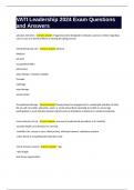 VATI Leadership 2024 Exam Questions with Correct Answers