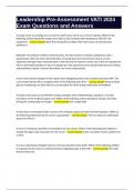 Leadership Pre-Assessment VATI 2024 Exam Questions and Answers&period;