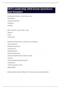 VATI Leadership 2024 Exam Questions and Correct Answers&period;