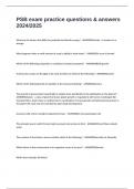 PSB exam practice questions & answers 2024&sol;2025