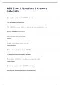 PSB Exam 1 Questions & Answers 2024&sol;2025