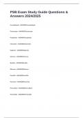 PSB Exam Study Guide Questions & Answers 2024&sol;2025