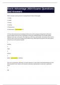 Davis Advantage 2024 Exams Questions and Correct Answers&period;