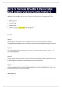 Intro to Nursing Chapter 1 Davis Edge 2024 Exams Questions and Answers&period;