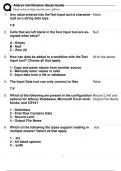 Alteryx Certification Study Guide Exam Questions and Answers 100&percnt; Correct with complete solution