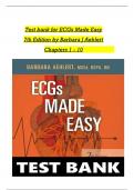 TEST BANK For ECGs Made Easy 7th Edition by Barbara J Aehlert&comma; All Chapters 1 - 10&comma; Verified Newest Version