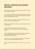 DBB TEST 4 QUESTIONS WITH COMPLETE SOLUTIONS&excl;&excl;