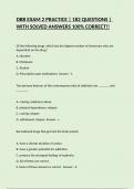 DBB EXAM 2 PRACTICE &vert; 182 QUESTIONS &vert; WITH SOLVED ANSWERS 100&percnt; CORRECT&excl;&excl;