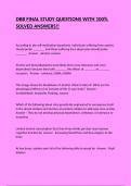 DBB FINAL STUDY QUESTIONS WITH 100&percnt; SOLVED ANSWERS&excl;&excl;