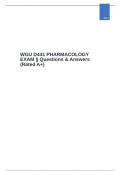 WGU D441 PHARMACOLOGY EXAM &vert;&vert; Questions & Answers &lpar;Rated A&plus;&rpar;