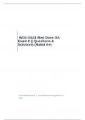WGU D441 Med Dose OA Exam II &vert;&vert; Questions & Solutions &lpar;Rated A&plus;&rpar;