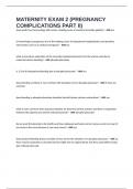 MATERNITY EXAM 2 &lpar;PREGNANCY COMPLICATIONS PART II&rpar;