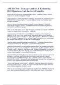 ASE B6 Test - Damage Analysis & Estimating  2023 Questions And Answers Complete