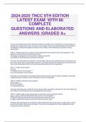 2024-2025 TNCC 9TH EDITION LATEST EXAM  WITH 80 COMPLETE