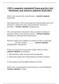 CDCA computer simulated Exam practice test Questions and Answers updated 2024&sol;2025