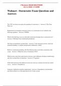 Walmart - Stormwater Exam Questions and Answers 
