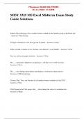 MISY 5325 MS Excel Midterm Exam Study Guide Solutions 