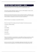 CPR & FIRST AID EXAM 1  2024