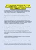 SPCE   Bundled Exam Questions WITH  CORRECT Answers